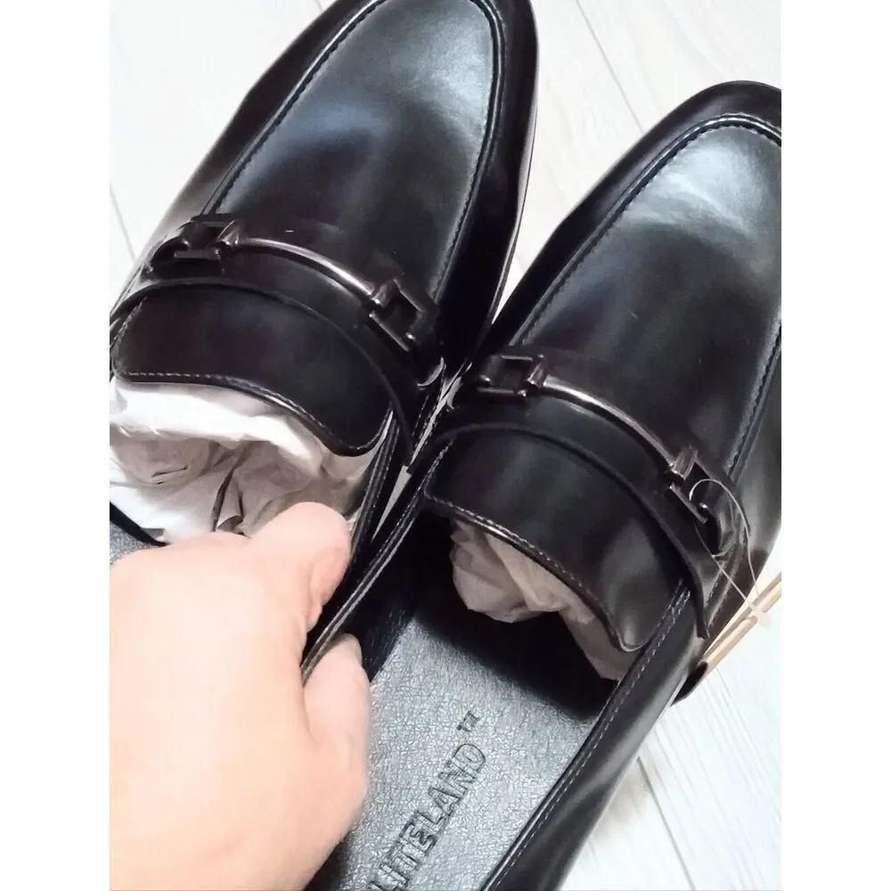 (W-4801) Eliteland Men's Dress Penny Loafers, Mens Business Formal Loafer Sz 9.5